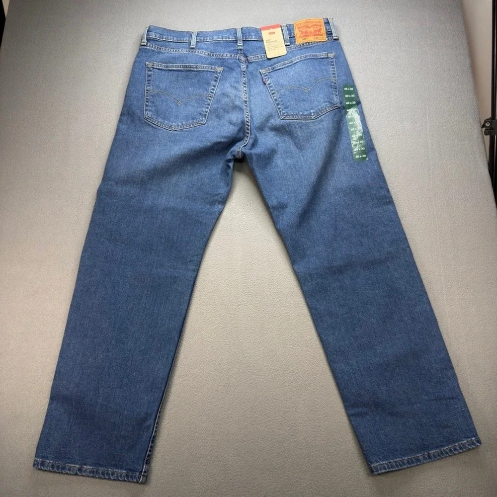 Levis 505 Regular Fit Straight Leg Jeans Men 40x30 (FIt 40x29) Blue Denim Casual